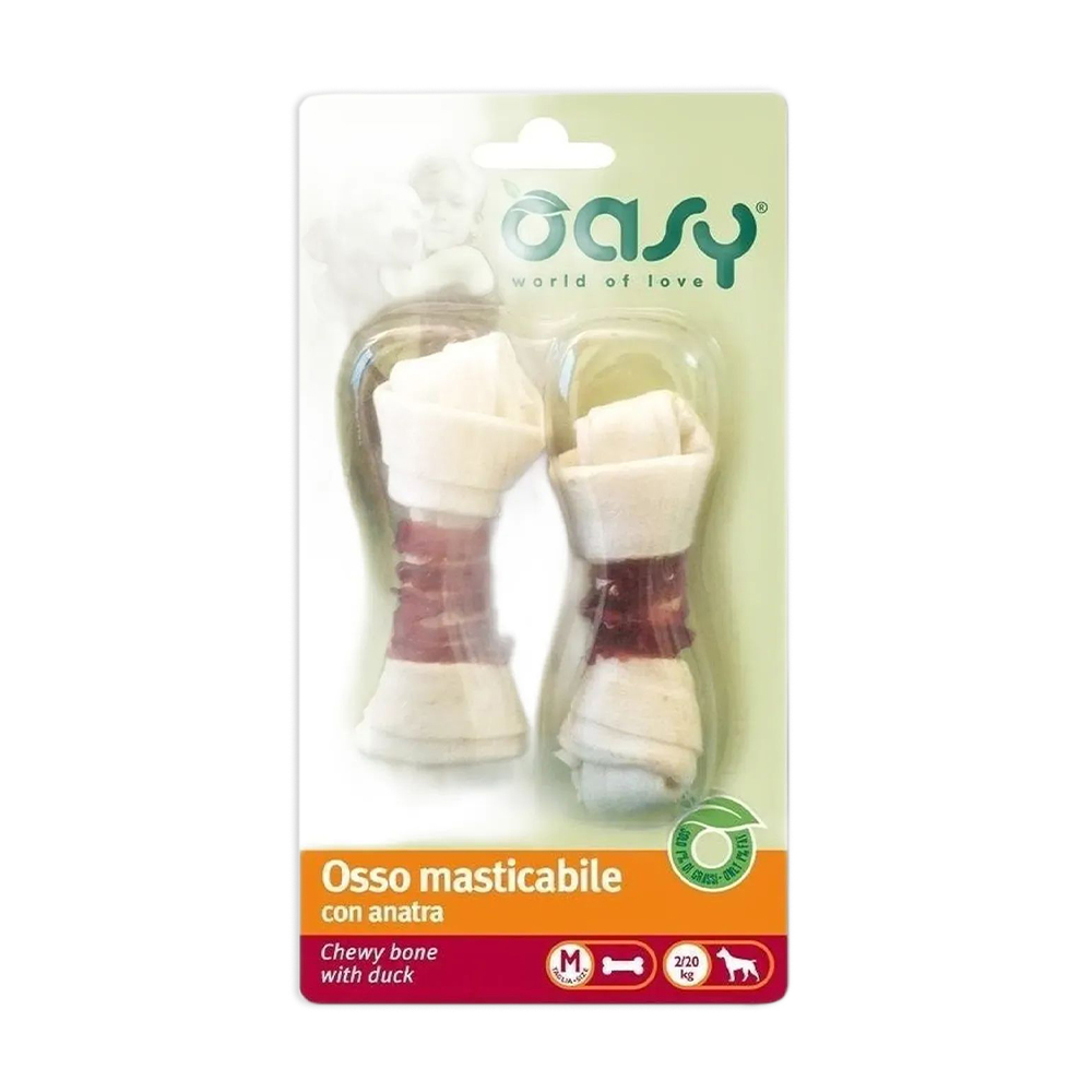 Ласощі для собак Oasy Chewy Bone M з качкою, 54 г